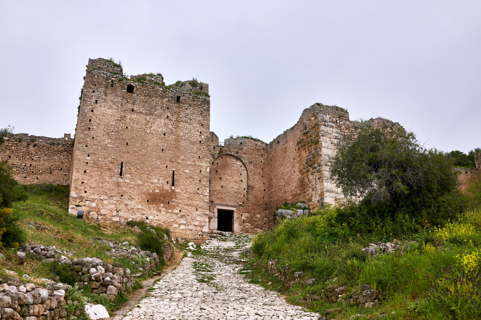 The third line of defence and gate of the Acrocorinth fortress above Corinth