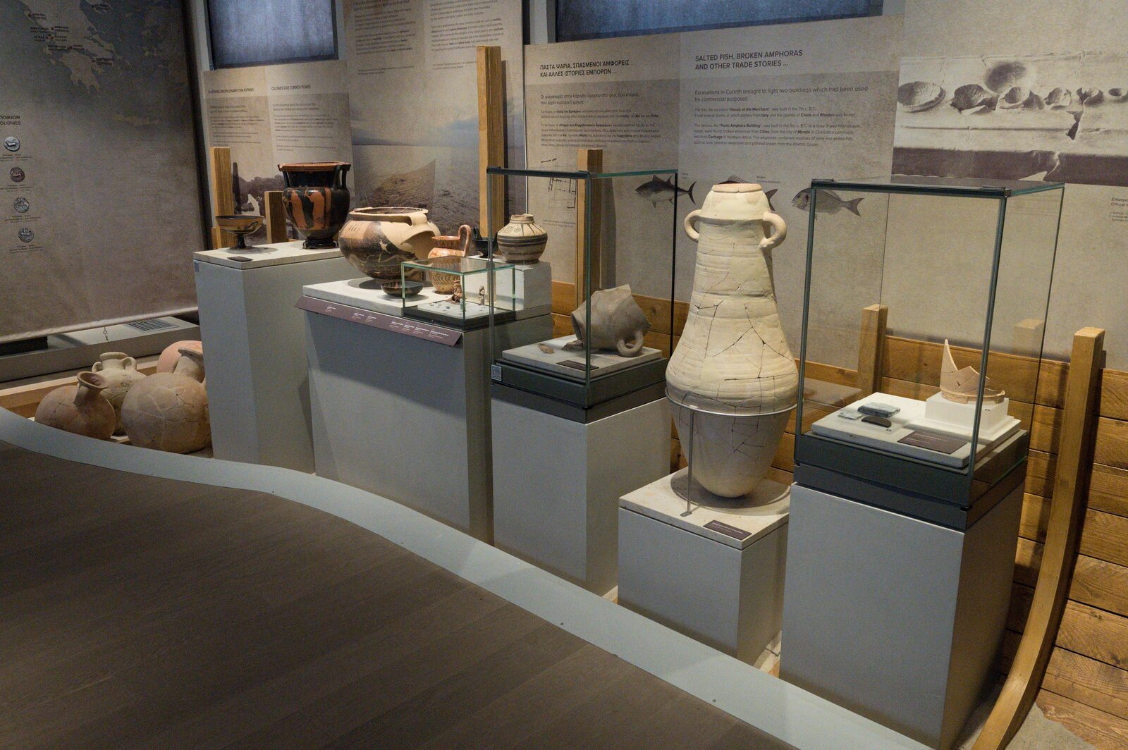 Greek sculpture on display in the Archaeological Museum of Ancient Corinth